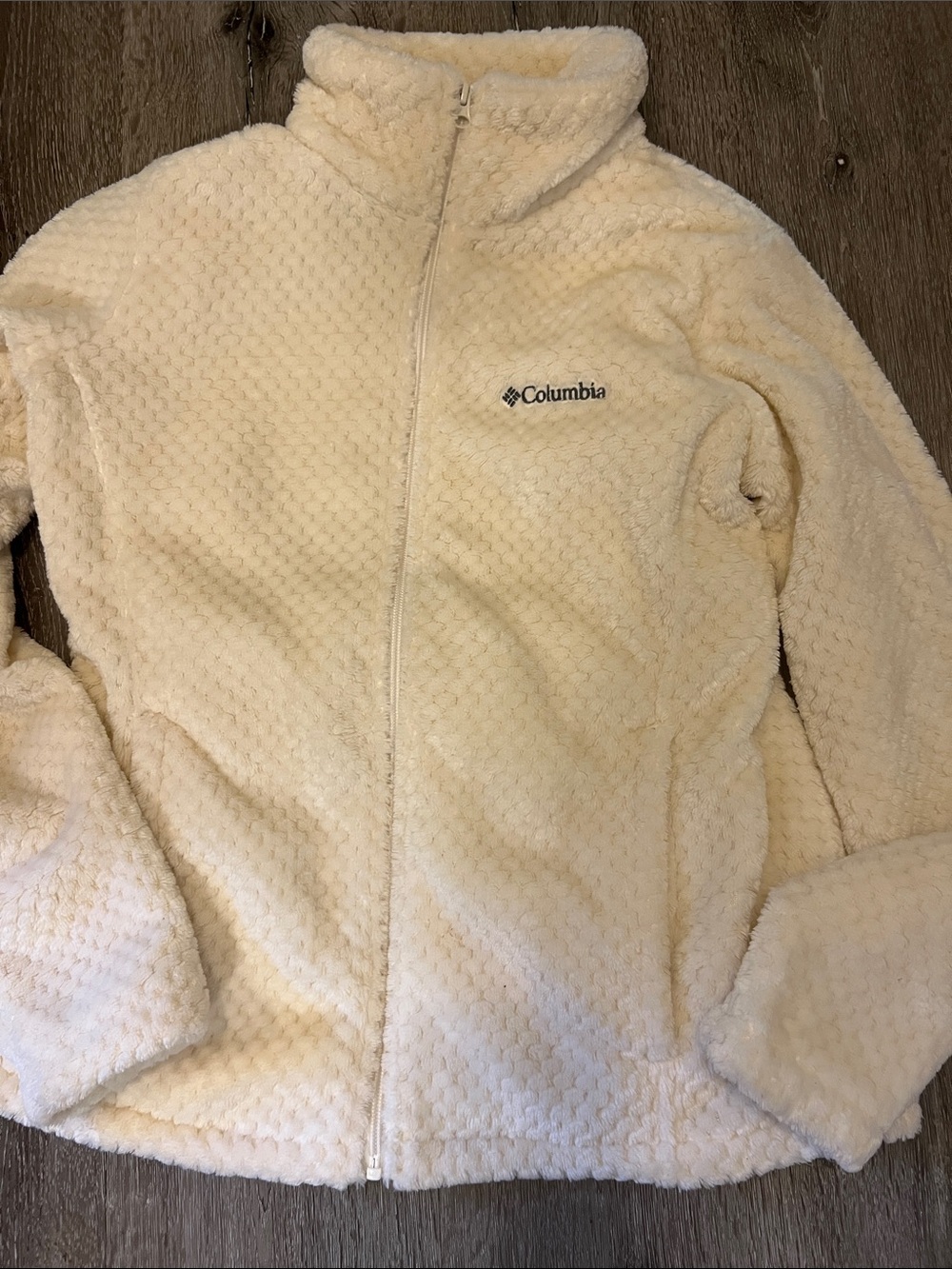 Columbia Cream Plush Full-Zip Jacket